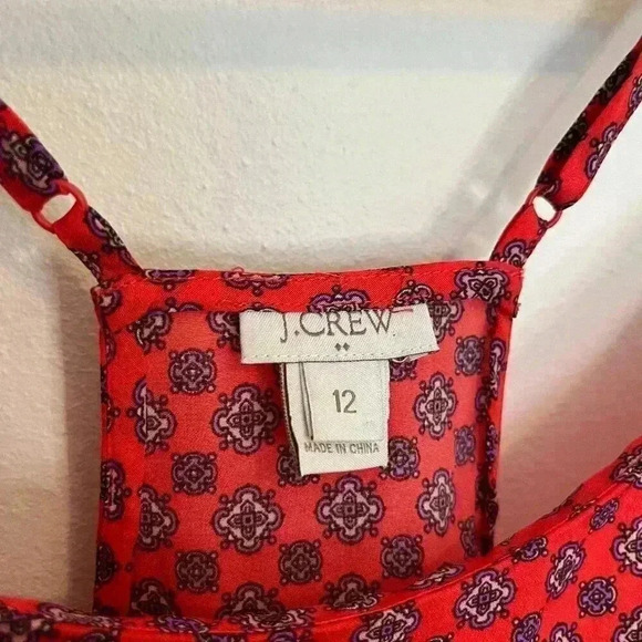 J. Crew Patterned Racerback Sleeveless Blouse - Picture 3 of 7